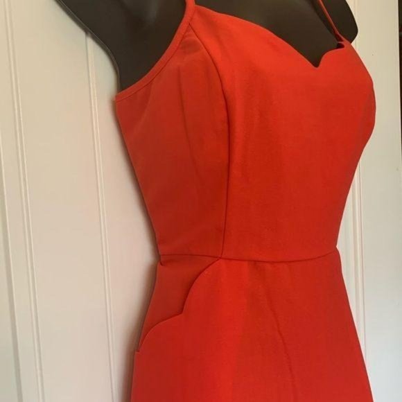 Crissie Red Scallop Neckline A-line Dress NWOT - Picture 6 of 8